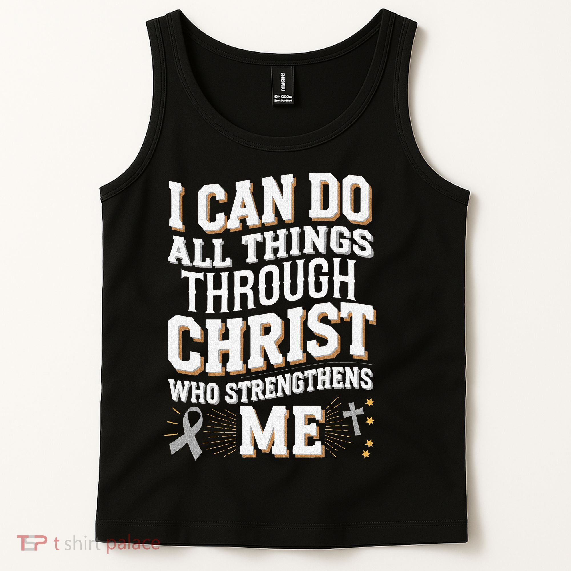 Can Do All Things Through Christ Asthma Awareness Tank Top