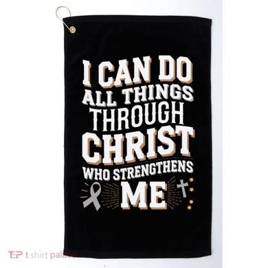 Can Do All Things Through Christ Asthma Awareness Golf Towel