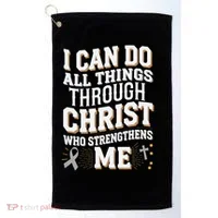 Can Do All Things Through Christ Asthma Awareness Golf Towel thumb 0