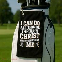 Can Do All Things Through Christ Asthma Awareness Golf Towel thumb 2