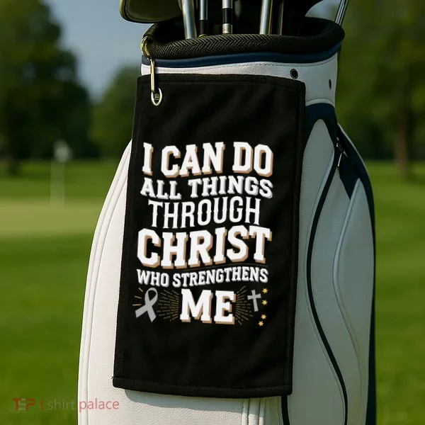Can Do All Things Through Christ Asthma Awareness Golf Towel