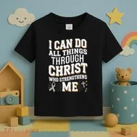 Can Do All Things Through Christ Asthma Awareness Toddler T-Shirt thumb 3