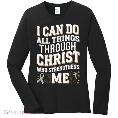 Can Do All Things Through Christ Asthma Awareness Women's Long Sleeve Shirt