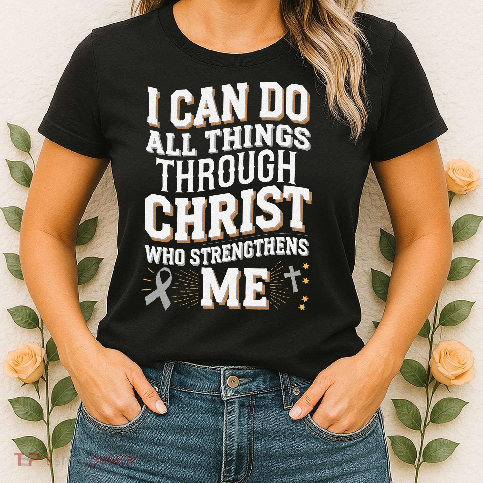 Can Do All Things Through Christ Asthma Awareness Women's T-Shirt