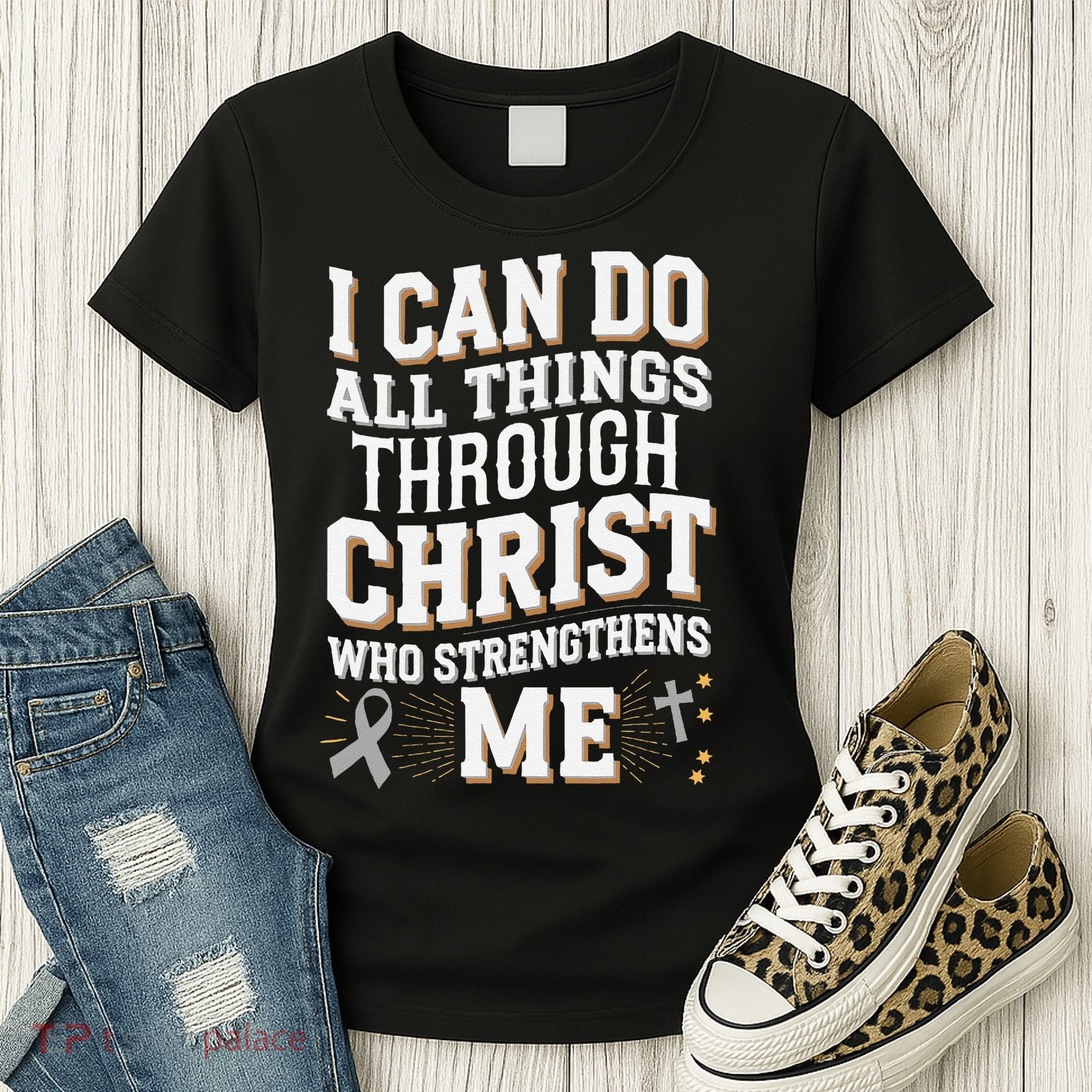 Can Do All Things Through Christ Asthma Awareness Women's T-Shirt