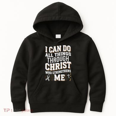 Can Do All Things Through Christ Asthma Awareness Kids Hoodie