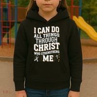 Can Do All Things Through Christ Asthma Awareness Kids Hoodie thumb 3