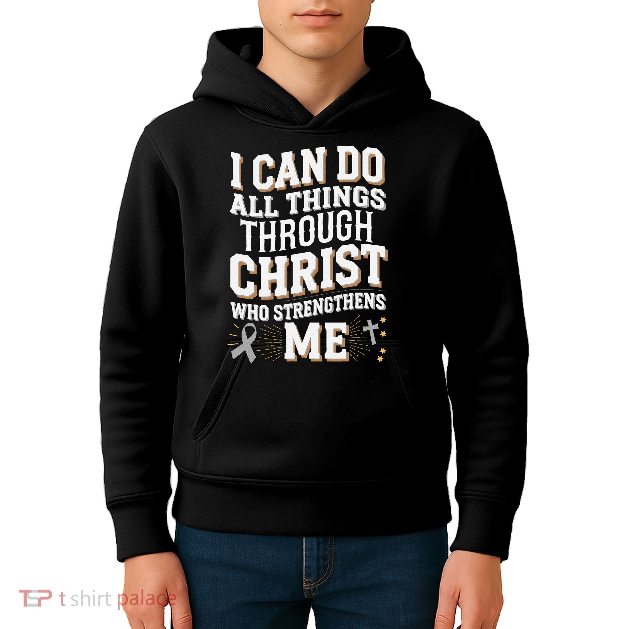 Can Do All Things Through Christ Asthma Awareness Kids Hoodie