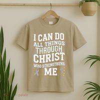 Can Do All Things Through Christ Asthma Awareness T-Shirt thumb 2
