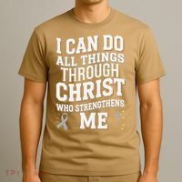 Can Do All Things Through Christ Asthma Awareness T-Shirt thumb 3