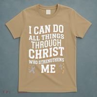 Can Do All Things Through Christ Asthma Awareness T-Shirt thumb 5