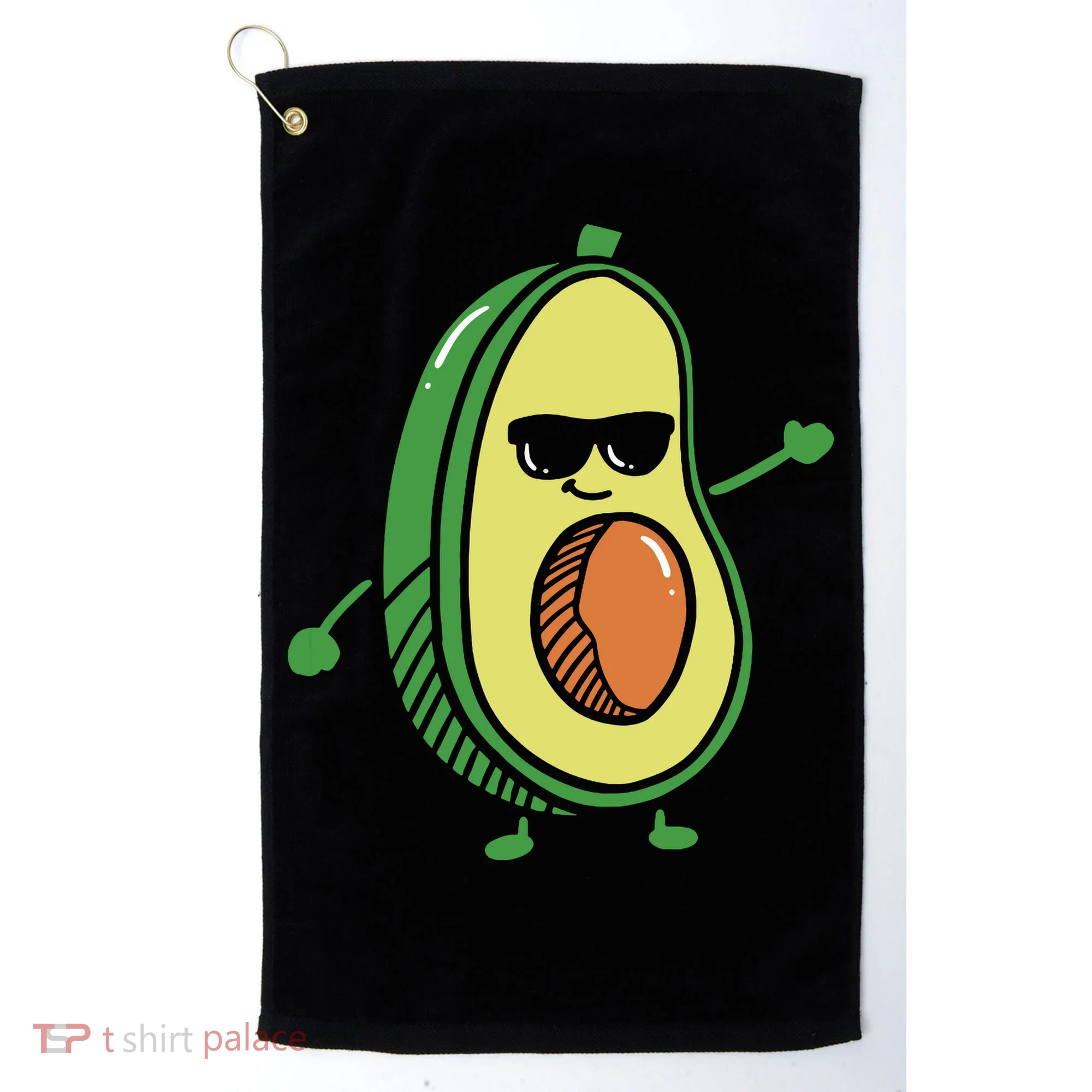 Cute Dancing Avocado Guacamole Avocado Graphics Golf Towel