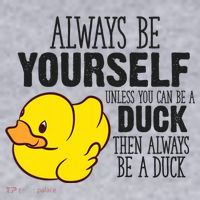 Cute Duck Always Be Yourself Unless You Can Be A Duck Gift Women's Sweatshirt thumb 2