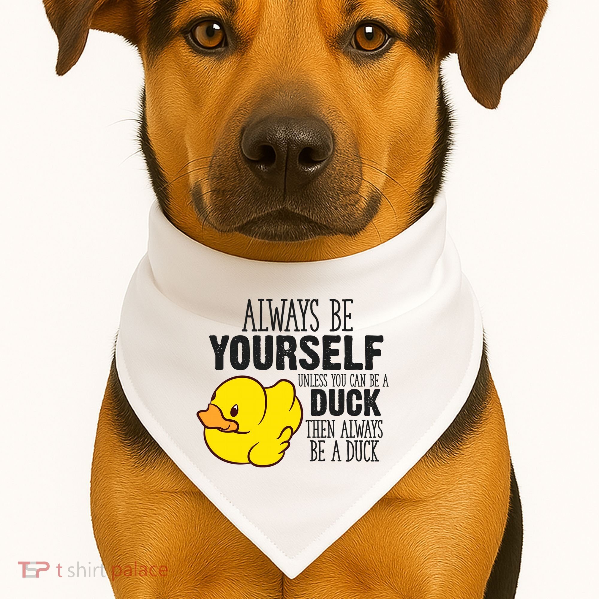 Cute Duck Always Be Yourself Unless You Can Be A Duck Gift USA-Made Doggie Bandana
