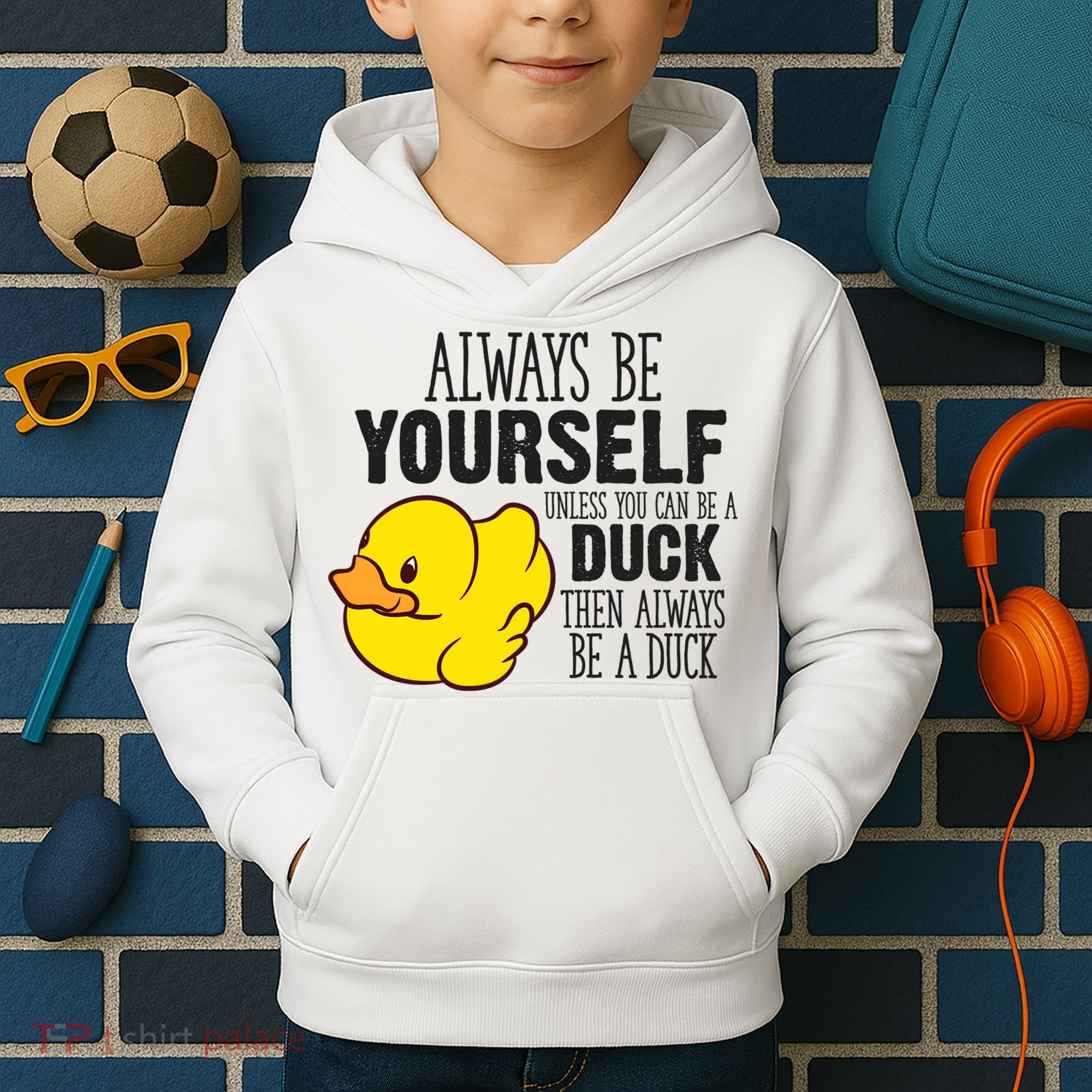 Cute Duck Always Be Yourself Unless You Can Be A Duck Gift Kids Hoodie