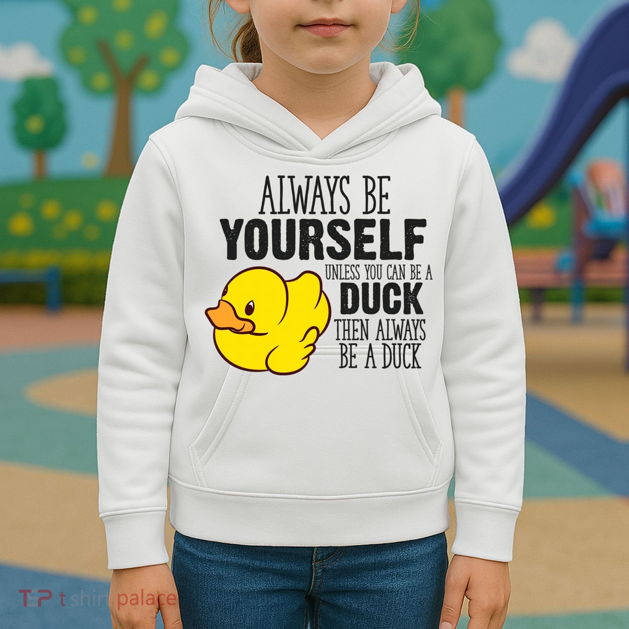 Cute Duck Always Be Yourself Unless You Can Be A Duck Gift Kids Hoodie