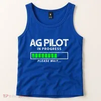 Crop Duster Ag Pilot In Progress Please Wait… Gift Tank Top thumb 2