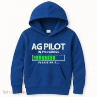 Crop Duster Ag Pilot In Progress Please Wait… Gift Kids Hoodie thumb 0