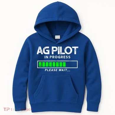 Crop Duster Ag Pilot In Progress Please Wait… Gift Kids Hoodie