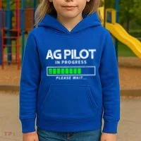 Crop Duster Ag Pilot In Progress Please Wait… Gift Kids Hoodie thumb 3