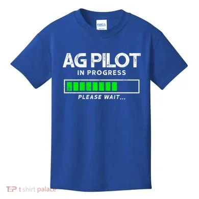 Crop Duster Ag Pilot In Progress Please Wait… Gift Kids T-Shirt