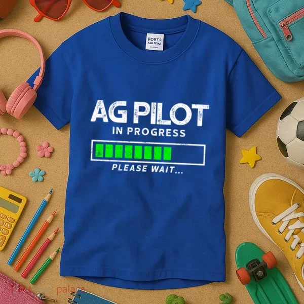 Crop Duster Ag Pilot In Progress Please Wait… Gift Kids T-Shirt
