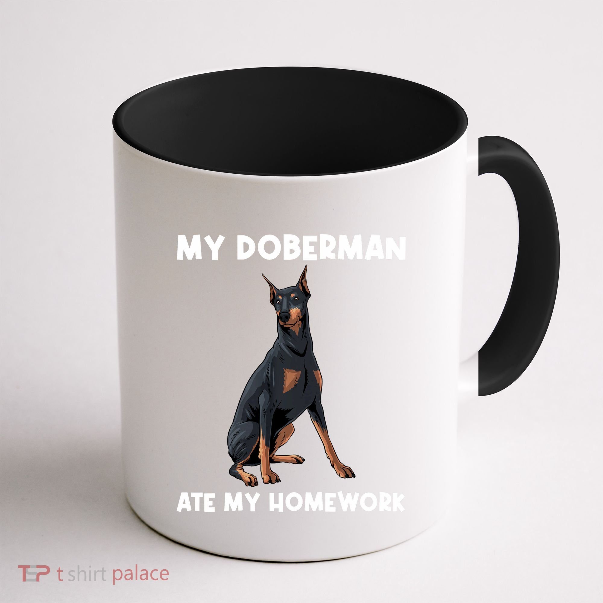 Cool Doberman Art For Dog Breed Doberman Pinscher Coffee Mug