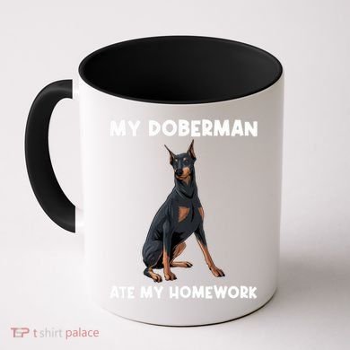 Cool Doberman Art For Dog Breed Doberman Pinscher Coffee Mug
