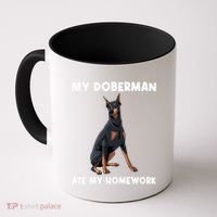 Cool Doberman Art For Dog Breed Doberman Pinscher Coffee Mug thumb 0
