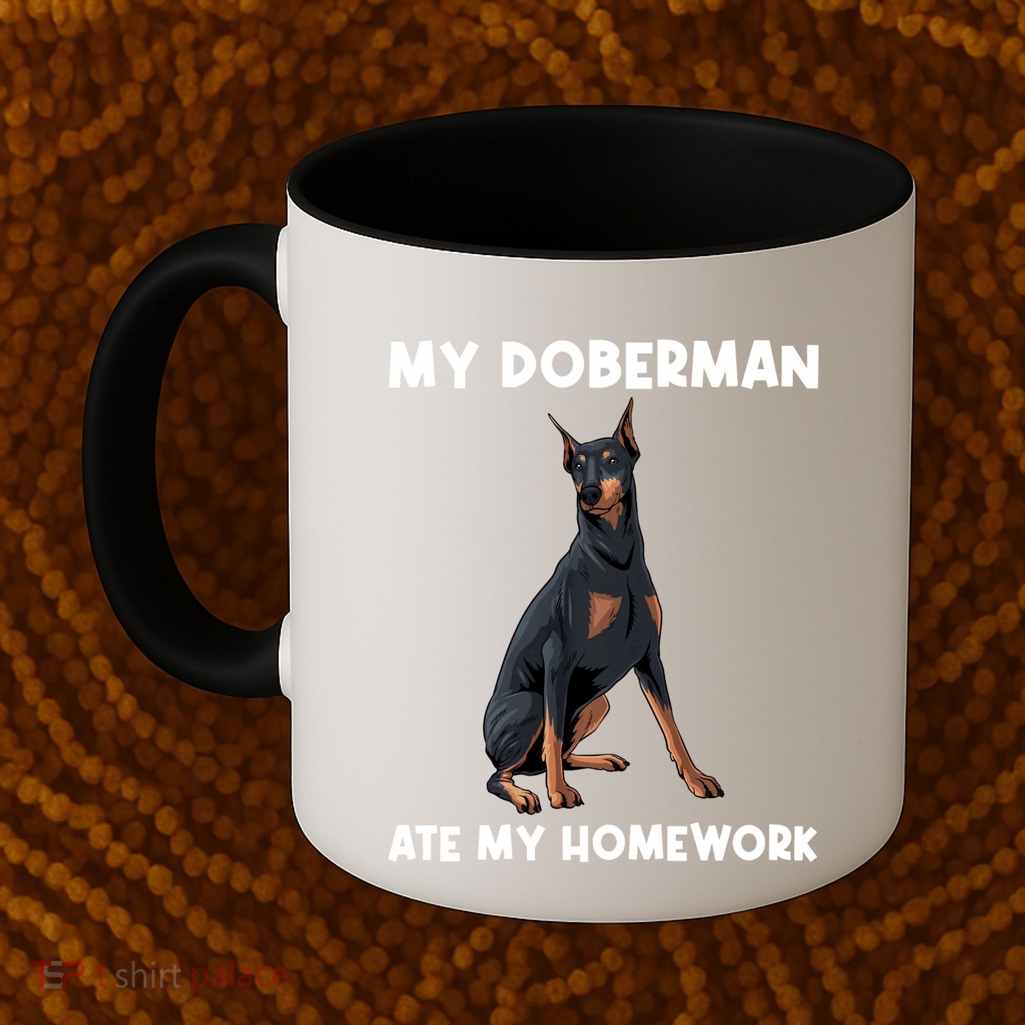 Cool Doberman Art For Dog Breed Doberman Pinscher Coffee Mug