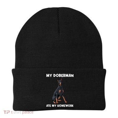 Cool Doberman Art For Dog Breed Doberman Pinscher Beanie
