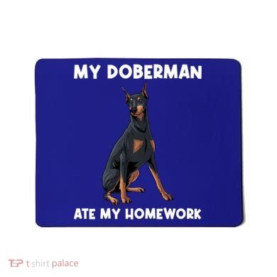 Cool Doberman Art For Dog Breed Doberman Pinscher Mousepad