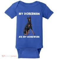 Cool Doberman Art For Dog Breed Doberman Pinscher Baby Bodysuit thumb 0