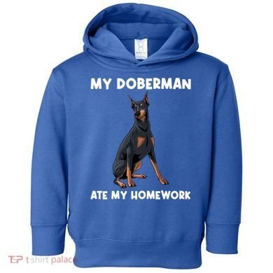 Cool Doberman Art For Dog Breed Doberman Pinscher Toddler Hoodie
