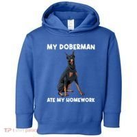 Cool Doberman Art For Dog Breed Doberman Pinscher Toddler Hoodie thumb 0