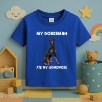 Cool Doberman Art For Dog Breed Doberman Pinscher Toddler T-Shirt thumb 3