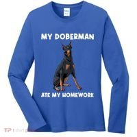 Cool Doberman Art For Dog Breed Doberman Pinscher Women's Long Sleeve Shirt thumb 0