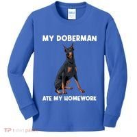Cool Doberman Art For Dog Breed Doberman Pinscher Kids Long Sleeve Shirt thumb 0
