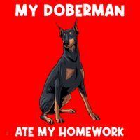 Cool Doberman Art For Dog Breed Doberman Pinscher Santa Hat thumb 1