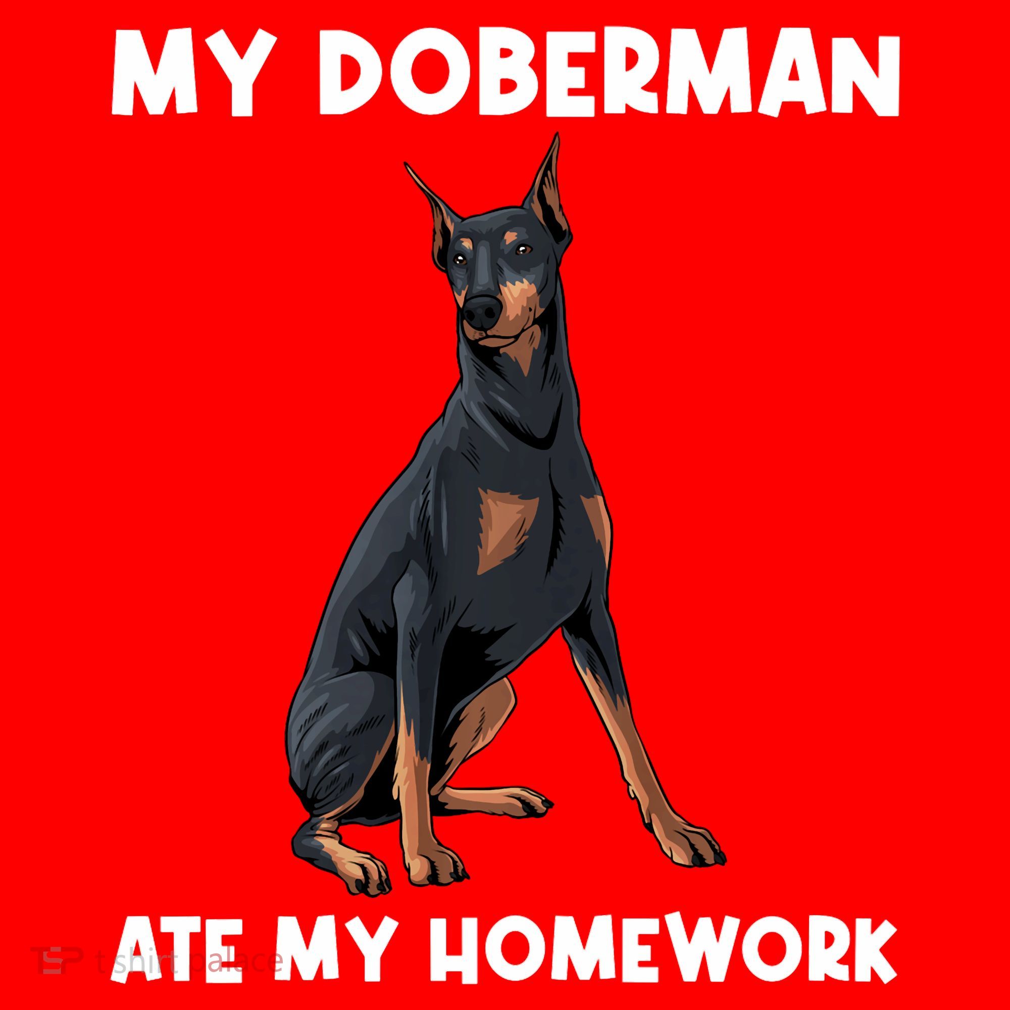 Cool Doberman Art For Dog Breed Doberman Pinscher Santa Hat
