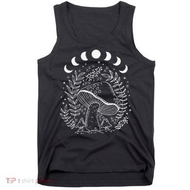 Cottagecore Dark Academia Aesthetic Mushroom Moon Witchy Tank Top