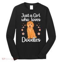 Cute Doodle Art For Women Mom Golden Doodle Dog Lovers Long Sleeve Shirt thumb 0