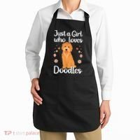 Cute Doodle Art For Women Mom Golden Doodle Dog Lovers Apron thumb 2