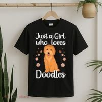 Cute Doodle Art For Women Mom Golden Doodle Dog Lovers T-Shirt thumb 2
