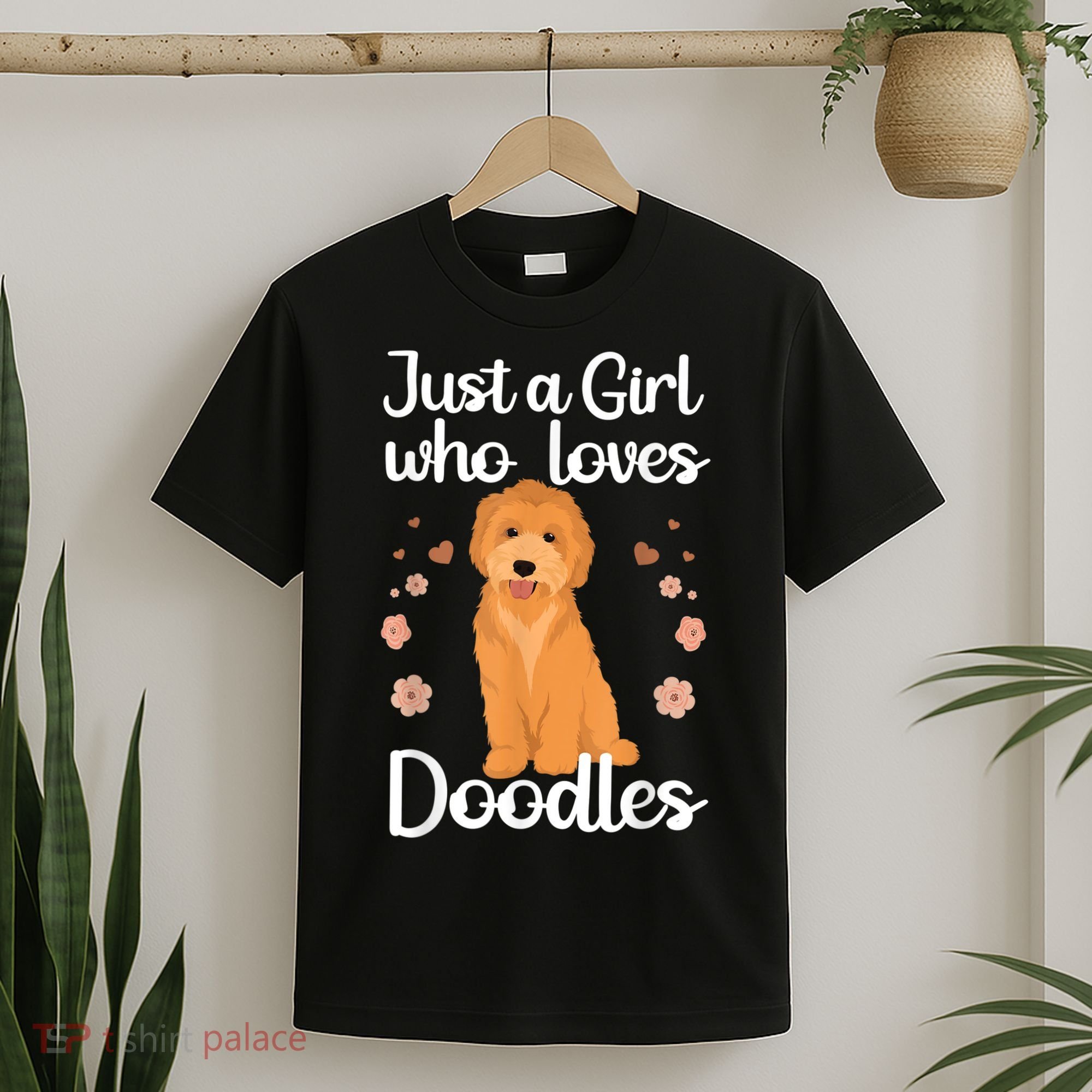 Cute Doodle Art For Women Mom Golden Doodle Dog Lovers T-Shirt
