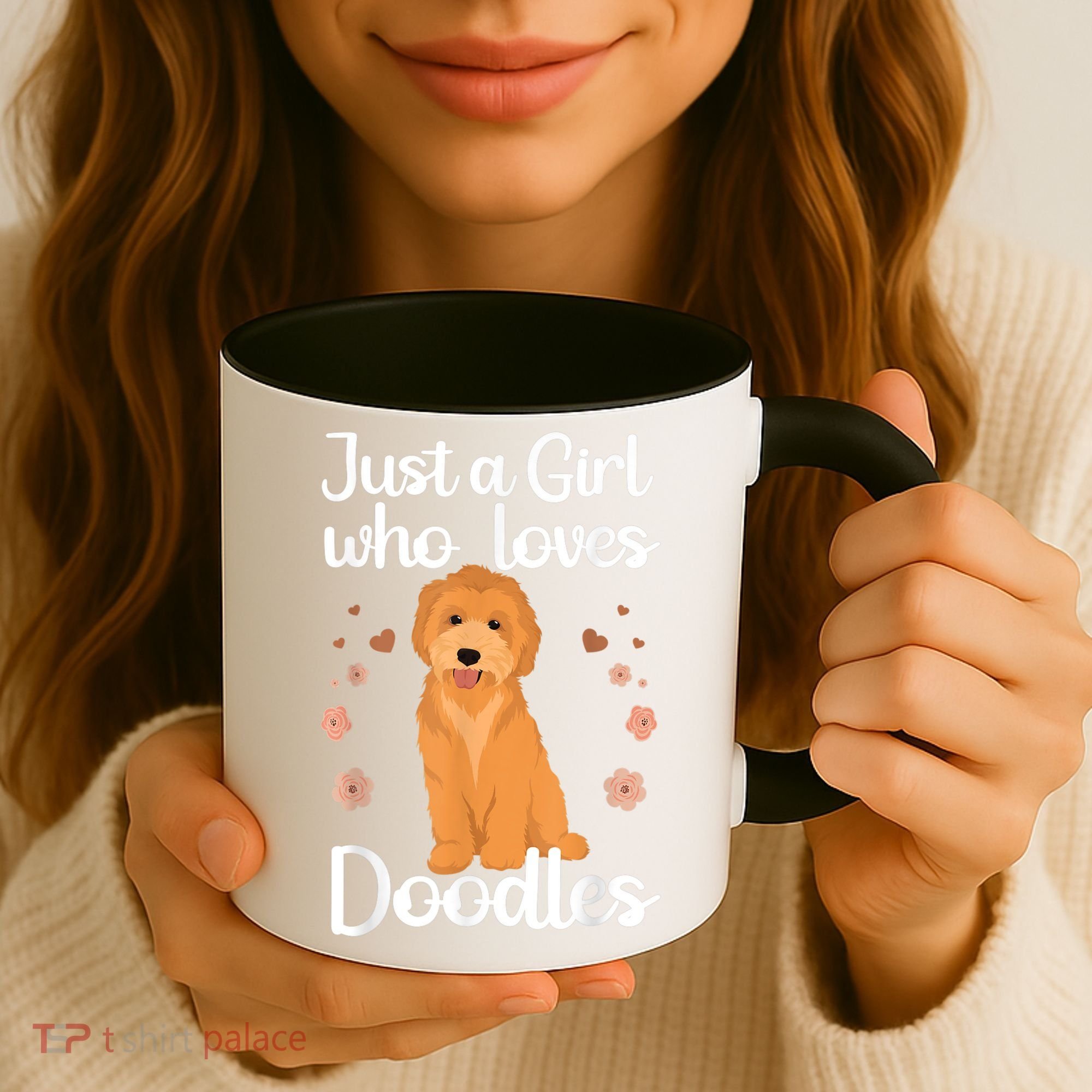 Cute Doodle Art For Women Mom Golden Doodle Dog Lovers Coffee Mug