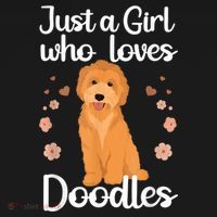 Cute Doodle Art For Women Mom Golden Doodle Dog Lovers Coaster thumb 2