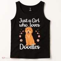 Cute Doodle Art For Women Mom Golden Doodle Dog Lovers Tank Top thumb 2