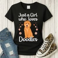 Cute Doodle Art For Women Mom Golden Doodle Dog Lovers Women's T-Shirt thumb 3