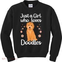 Cute Doodle Art For Women Mom Golden Doodle Dog Lovers Kids Sweatshirt thumb 0